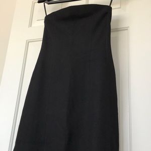 100% Wool Strapless Black Dress